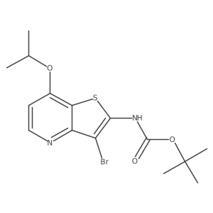 tert-Butyl (3-bromo-7-isopropoxythieno[3,2-b]pyridin-2-yl)carbamate Structure
