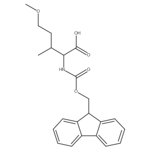 2-({[(9H-fluoren-9-yl)methoxy]carbonyl}amino)-5-methoxy-3-methylpentanoic acid Structure