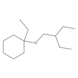 1-(2-Ethylbutoxy)-1-(iodomethyl)cyclohexane Structure