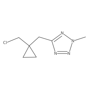 5-{[1-(chloromethyl)cyclopropyl]methyl}-2-methyl-2H-1,2,3,4-tetrazole结构式