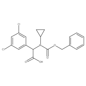 2-{[(Benzyloxy)carbonyl](cyclopropyl)amino}-2-(3,5-dichlorophenyl)acetic acid Structure
