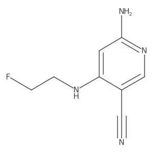6-amino-4-(2-fluoroethylamino)pyridine-3-carbonitrile结构式