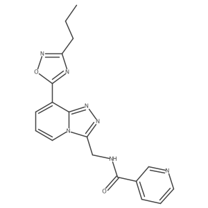 N-{[8-(3-Propyl-1,2,4-oxadiazol-5-YL)-[1,2,4]triazolo[4,3-A]pyridin-3-YL]methyl}pyridine-3-carboxamide Structure