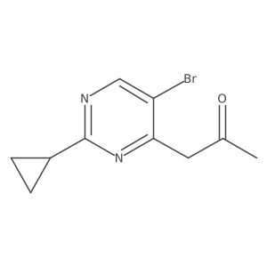 1-(5-Bromo-2-cyclopropylpyrimidin-4-yl)propan-2-one结构式