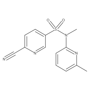 6-cyano-N-methyl-N-(6-methylpyridin-2-yl)pyridine-3-sulfonamide结构式