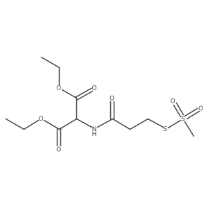 Diethyl N-(2-Malonyl)-3-(methylsulfonylthio)-propanamide结构式