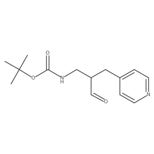 tert-butyl N-[3-oxo-2-(pyridin-4-ylmethyl)propyl]carbamate结构式