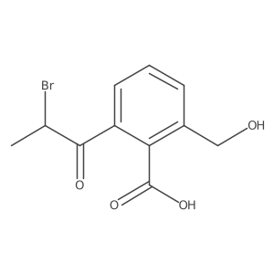 2-(2-Bromopropanoyl)-6-(hydroxymethyl)benzoic acid Structure