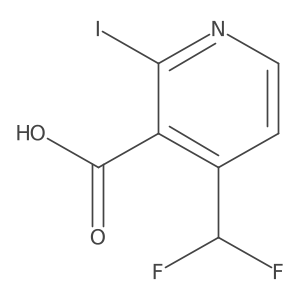 4-(Difluoromethyl)-2-iodonicotinic acid结构式