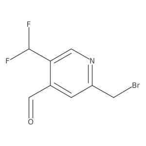 2-(Bromomethyl)-5-(difluoromethyl)pyridine-4-carboxaldehyde Structure