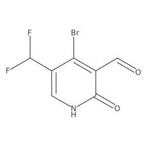 4-Bromo-5-(difluoromethyl)-2-hydroxynicotinaldehyde结构式