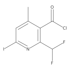 2-(Difluoromethyl)-6-iodo-4-methylpyridine-3-carbonyl chloride Structure