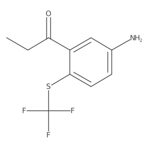 1-(5-Amino-2-(trifluoromethylthio)phenyl)propan-1-one Structure