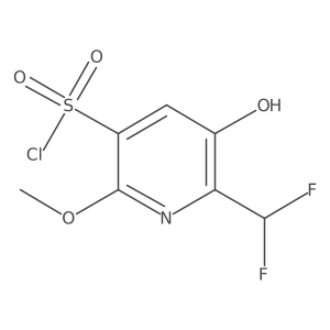 2-(Difluoromethyl)-3-hydroxy-6-methoxypyridine-5-sulfonyl chloride Structure