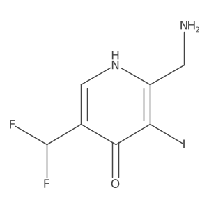 2-(Aminomethyl)-5-(difluoromethyl)-4-hydroxy-3-iodopyridine Structure