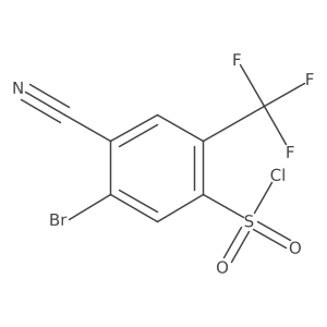 5-Bromo-4-cyano-2-(trifluoromethyl)benzenesulfonyl chloride结构式