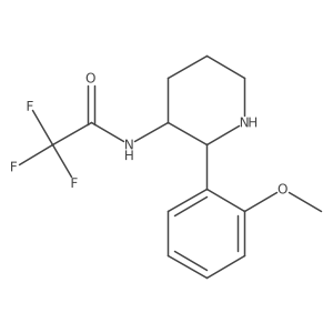 Rac-2,2,2-trifluoro-N-[(2R,3R)-2-(2-methoxyphenyl)piperidin-3-yl]acetamide Structure