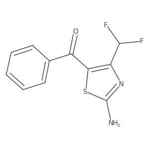 2-Amino-5-benzoyl-4-difluoromethyl-1,3-thiazole结构式