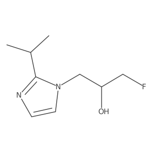 1-fluoro-3-[2-(propan-2-yl)-1H-imidazol-1-yl]propan-2-ol结构式