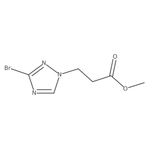 methyl 3-(3-bromo-1H-1,2,4-triazol-1-yl)propanoate结构式