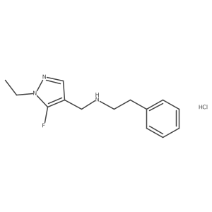 N-[(1-ethyl-5-fluoropyrazol-4-yl)methyl]-2-phenylethanamine;hydrochloride Structure