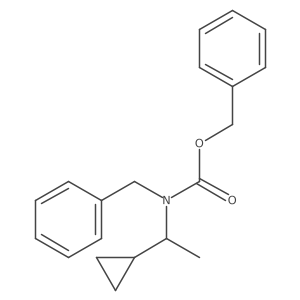 benzyl N-benzyl-N-(1-cyclopropylethyl)carbamate结构式