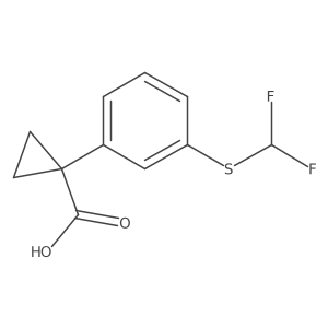 1-{3-[(Difluoromethyl)sulfanyl]phenyl}cyclopropane-1-carboxylic acid Structure