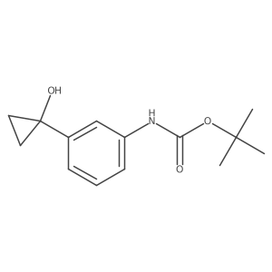tert-butyl N-[3-(1-hydroxycyclopropyl)phenyl]carbamate结构式