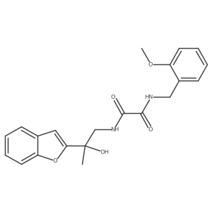 N1-(2-(benzofuran-2-yl)-2-hydroxypropyl)-N2-(2-methoxybenzyl)oxalamide结构式