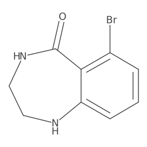 6-Bromo-1,2,3,4-tetrahydro-1,4-benzodiazepin-5-one结构式