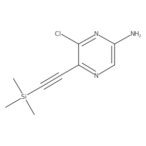 6-Chloro-5-((trimethylsilyl)ethynyl)pyrazin-2-amine Structure