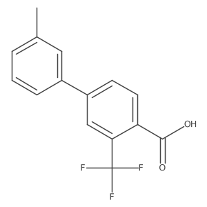 3'-Methyl-3-(trifluoromethyl)-[1,1'-biphenyl]-4-carboxylic acid Structure