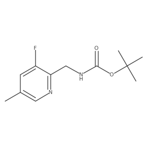 N-Boc-1-(3-fluoro-5-methyl-2-pyridyl)methanamine结构式