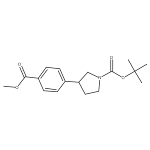 Methyl 4-(1-Boc-3-pyrrolidinyl)benzoate结构式