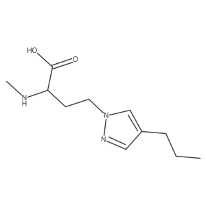 2-(methylamino)-4-(4-propyl-1H-pyrazol-1-yl)butanoic acid结构式