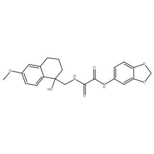 N1-(benzo[d][1,3]dioxol-5-yl)-N2-((1-hydroxy-6-methoxy-1,2,3,4-tetrahydronaphthalen-1-yl)methyl)oxalamide结构式