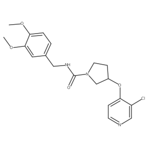 3-((3-chloropyridin-4-yl)oxy)-N-(3,4-dimethoxybenzyl)pyrrolidine-1-carboxamide Structure