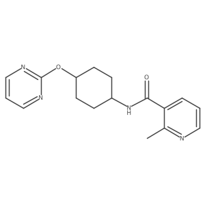 2-methyl-N-((1r,4r)-4-(pyrimidin-2-yloxy)cyclohexyl)nicotinamide结构式