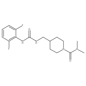 4-((3-(2,6-difluorophenyl)ureido)methyl)-N,N-dimethylpiperidine-1-carboxamide Structure