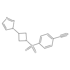 4-((3-(1H-1,2,3-triazol-1-yl)azetidin-1-yl)sulfonyl)benzonitrile结构式