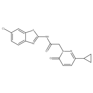 N-(6-chlorobenzo[d]thiazol-2-yl)-2-(3-cyclopropyl-6-oxopyridazin-1(6H)-yl)acetamide Structure