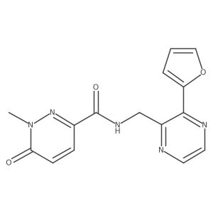 N-((3-(furan-2-yl)pyrazin-2-yl)methyl)-1-methyl-6-oxo-1,6-dihydropyridazine-3-carboxamide Structure