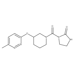1-(3-((6-Methylpyridazin-3-yl)oxy)piperidine-1-carbonyl)imidazolidin-2-one结构式
