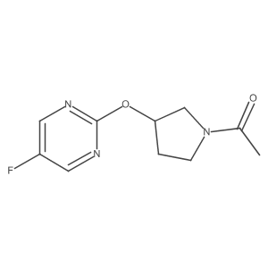 1-(3-((5-Fluoropyrimidin-2-yl)oxy)pyrrolidin-1-yl)ethanone结构式