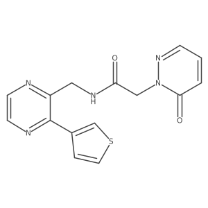 2-(6-oxopyridazin-1(6H)-yl)-N-((3-(thiophen-3-yl)pyrazin-2-yl)methyl)acetamide Structure