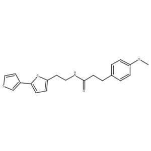 N-(2-([2,3'-bithiophen]-5-yl)ethyl)-3-(4-methoxyphenyl)propanamide Structure