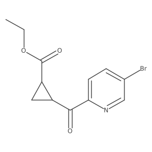 2-[(5-Bromo-2-pyridinyl)carbonyl]cyclopropanecarboxylic acid ethyl ester结构式