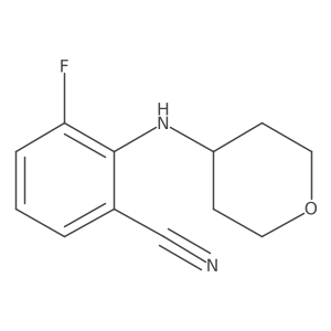 3-Fluoro-2-((tetrahydro-2H-pyran-4-YL)amino)benzonitrile Structure