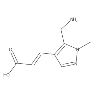 (2E)-3-[5-(Aminomethyl)-1-methyl-1H-pyrazol-4-yl]prop-2-enoic acid Structure