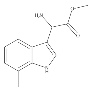 methyl 2-amino-2-(7-methyl-1H-indol-3-yl)acetate结构式